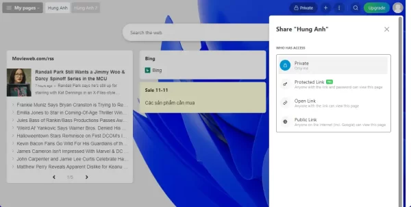 New tab page by start.me 20