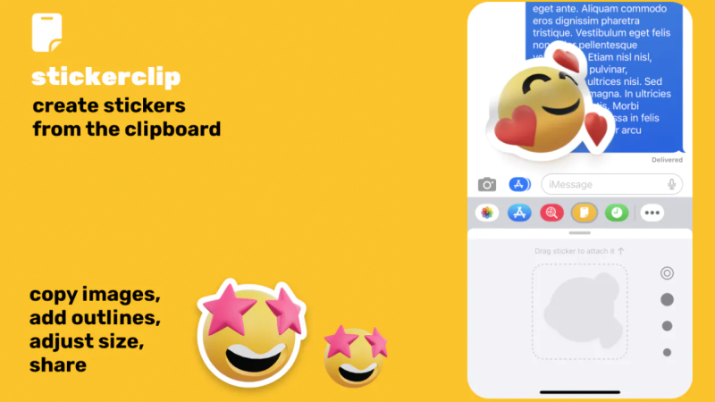 Stickerclip: Tạo sticker cho iMessage từ hình ảnh