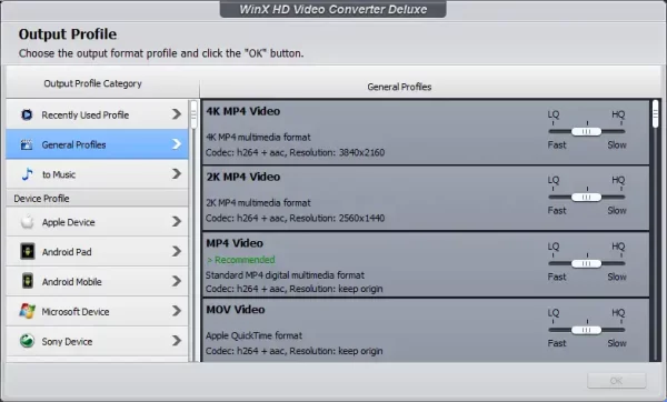 WinX HD Video Converter Deluxe 4