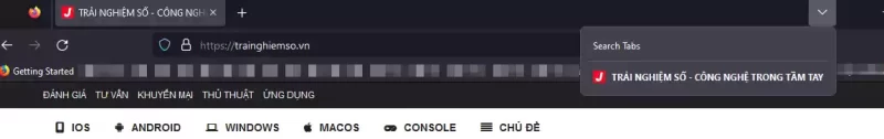 Cách ẩn biểu tượng List All Tabs trên Firefox