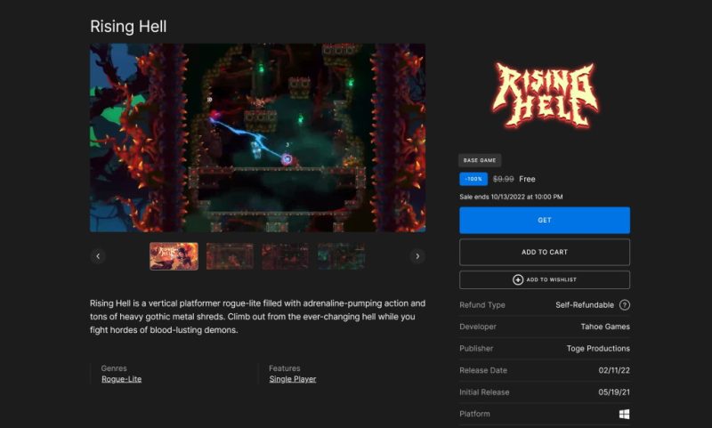 Tải miễn phí game Rising Hell