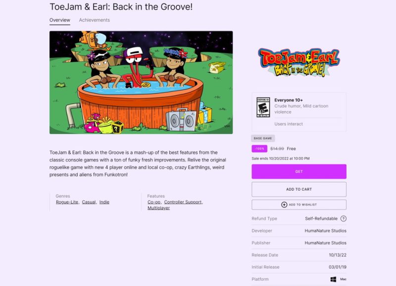Tải miễn phí game ToeJam & Earl: Back in the Groove