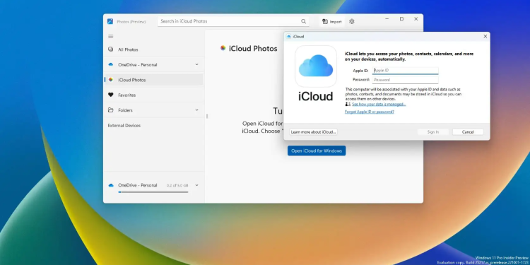 Cách kết nối iCloud Photos trong Microsoft Photos