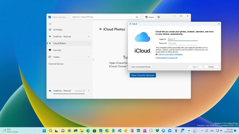 Cách kết nối iCloud Photos trong Microsoft Photos