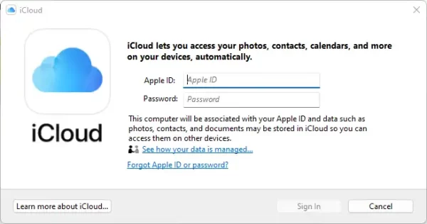 Cách kết nối iCloud Photos trong Microsoft Photos 8