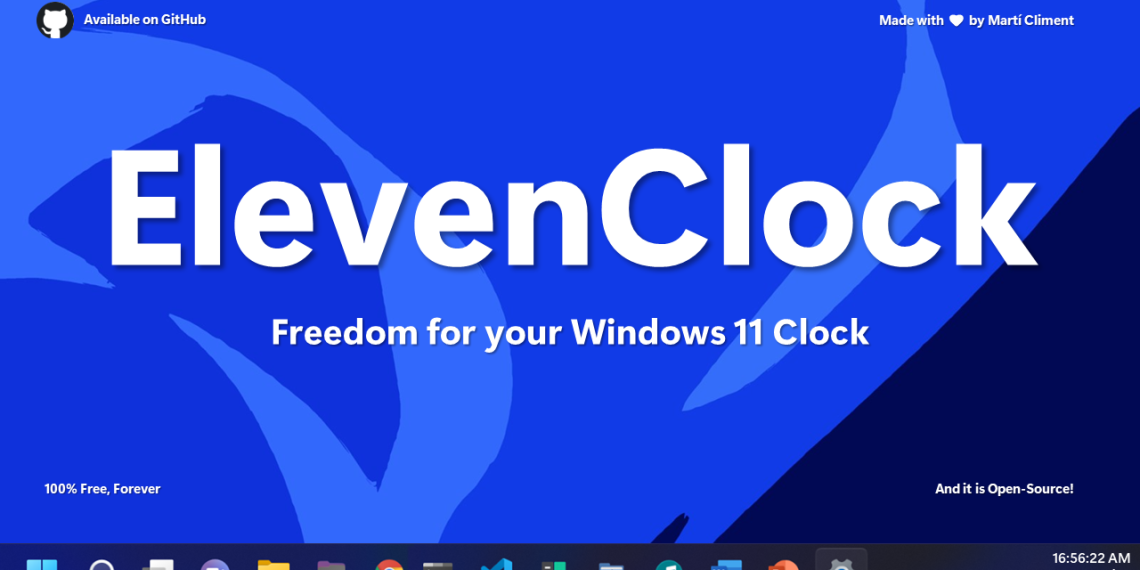 ElevenClock: Tùy chỉnh đồng hồ Windows trở nên thú vị hơn