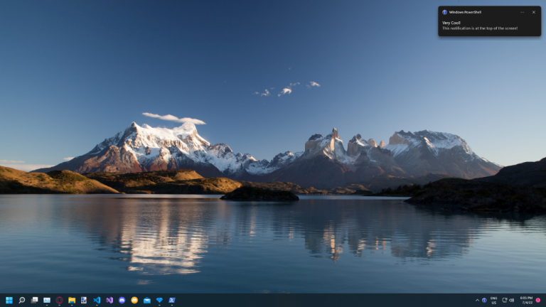 Cách di chuyển vị trí thông báo của Windows lên góc trên màn hình
