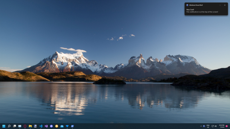 Cách di chuyển vị trí thông báo của Windows lên góc trên màn hình