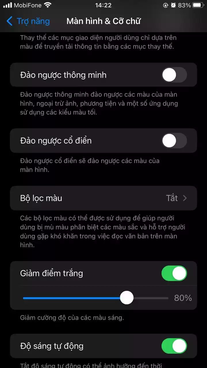 Cách giảm điểm trắng màn hình iPhone tránh đau mắt