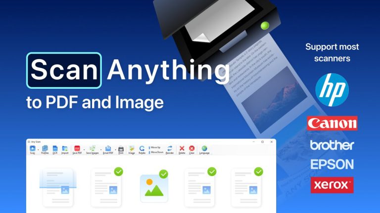 Any Scan: Quét tài liệu máy in HP, trích xuất văn bản, chuyển đổi file,…