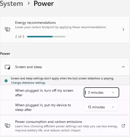 Tính năng tiết kiệm pin Energy Recommendations là gì 