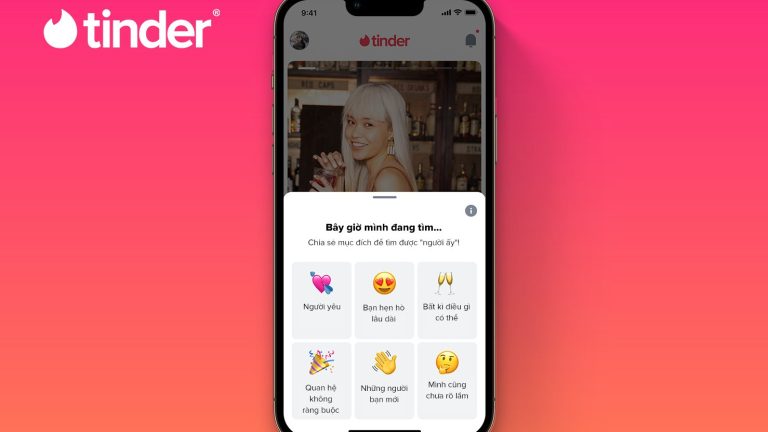 Tinder ra mắt tính năng Mục đích Hẹn hò