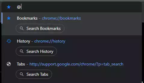 Cách dùng phím tắt @ trên Chrome