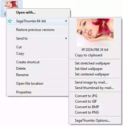 SageThumbs: Xem trước file ảnh bằng cách bấm phải chuột