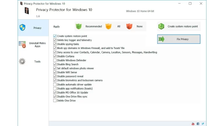 Cách sử dụng miễn phí Privacy Protector for Windows