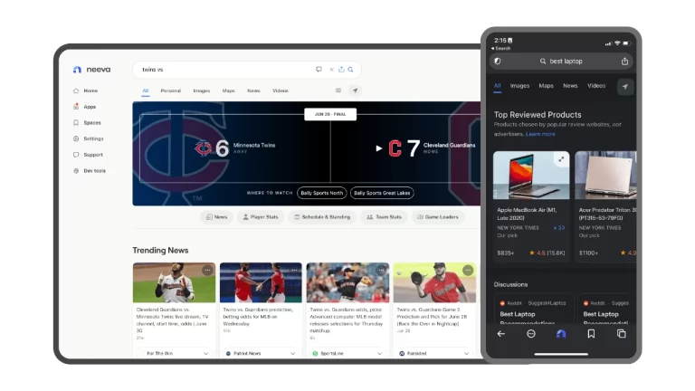 Neeva Browser: Trình duyệt Neeva chặn quảng cáo cho iOS, Android
