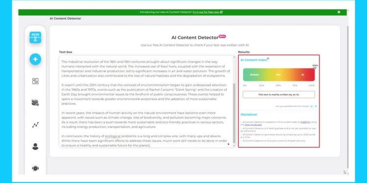 AI Content Detector: Kiểm tra văn bản do AI hay con người viết