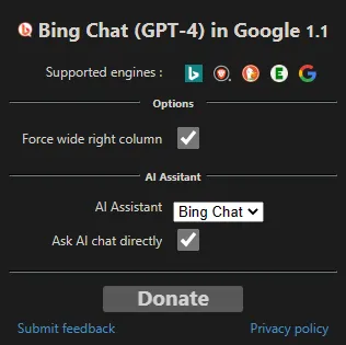 Cách sử dụng Bing Chat chung với Google, DuckDuckGo, Brave Search 5