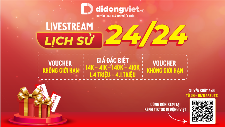 Một chuỗi bán lẻ công nghệ livestream bán hàng tổng lực xuyên suốt 24 giờ ngày 1/4