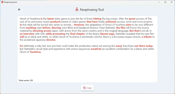 Paraphrasing Tool AI 4