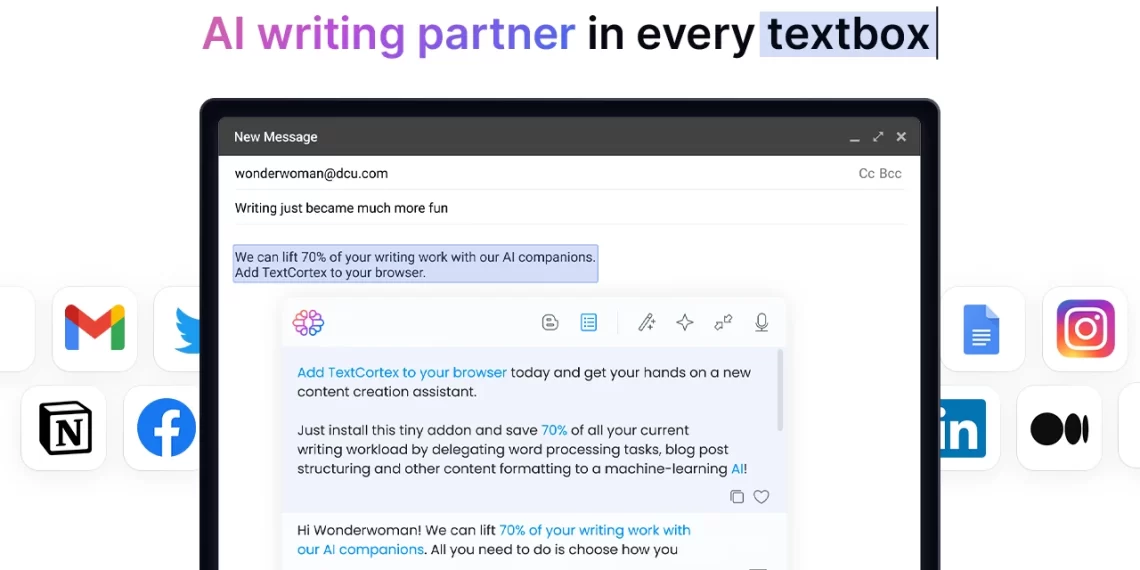 TextCortex: Trò chuyện, viết văn bản tự động trên Google Docs cùng AI