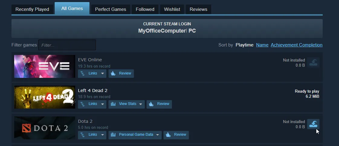 Cách tải xuống game từ xa trên Steam