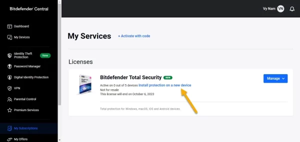 6 tháng miễn phí sử dụng Bitdefender Total Security 2023 5