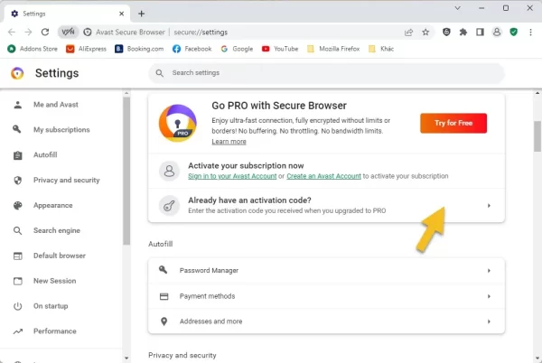 Avast Secure Browser PRO 7