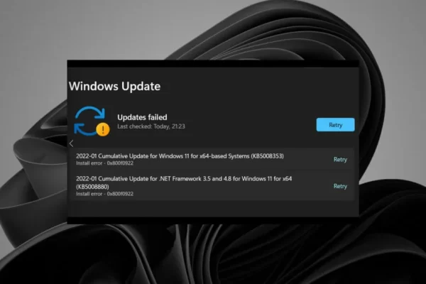 Cách khắc phục lỗi 0x800f0922 trong Windows Update 1