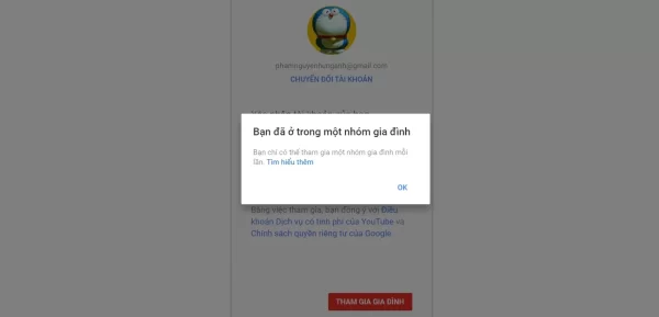 Cách rời nhóm gia đình YouTube Premium 1