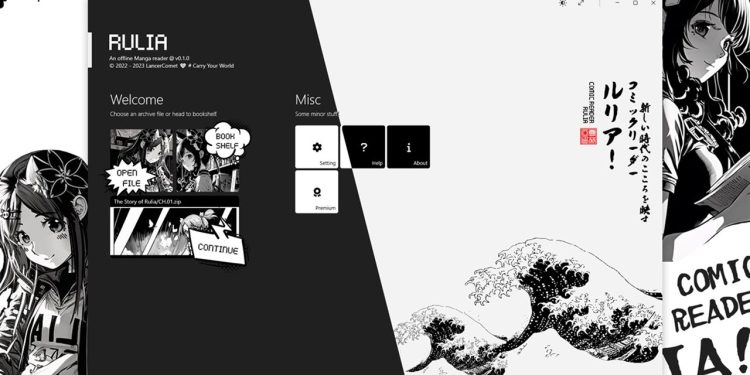 Rulia: Ứng dụng quản lý, đọc sách truyện CBZ, CBR miễn phí cho Windows
