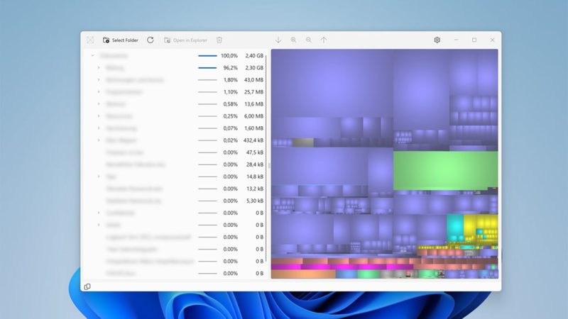 TreeMap: Lập bản đồ file chiếm dụng trong ổ đĩa, thư mục Windows