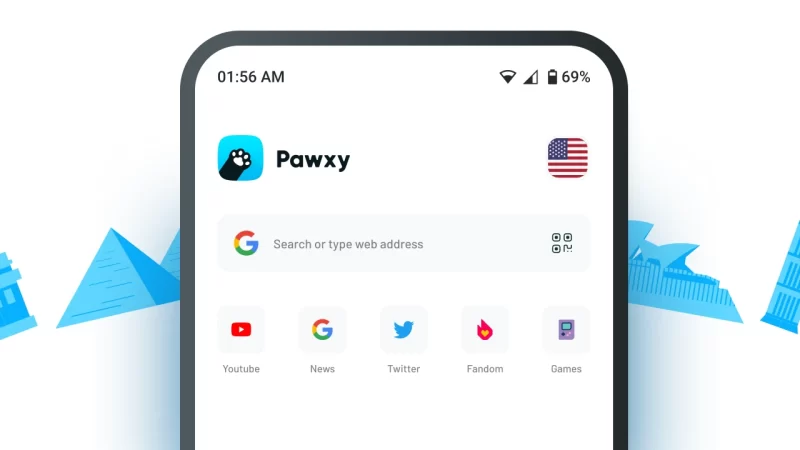 Pawxy: Tạo trình duyệt con, hỗ trợ VPN, chặn quảng cáo