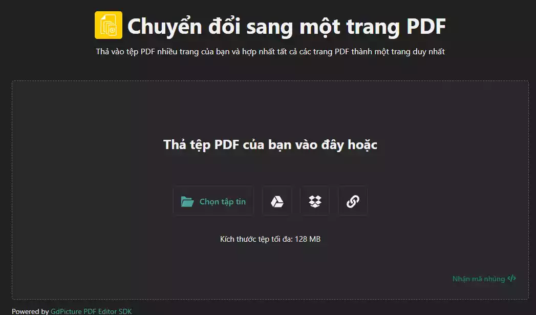 Nối file PDF với AvePDF