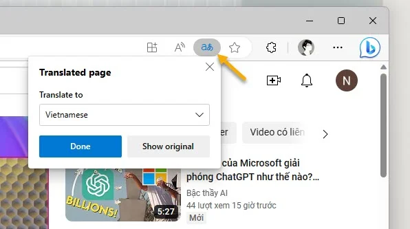 Cách dịch phụ đề YouTube bằng Microsoft Edge 4
