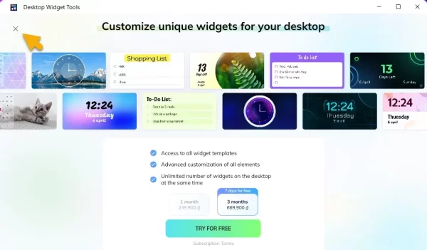 Desktop Widget Tools Custom Calendar and Clock 1