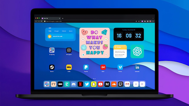 Làm đẹp trang nhà Chrome giống iPadOS, có ChatGPT nữa