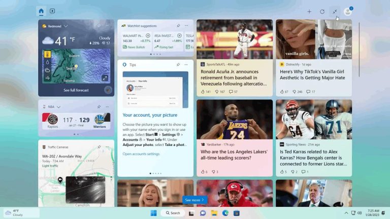Widgets mới trên Windows 11 tốt hơn, nhiều tiện ích màn hình hơn