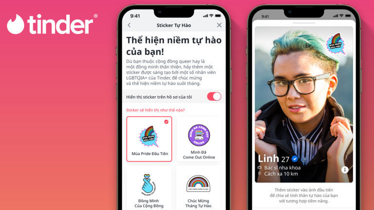 Tinder thêm huy hiệu “My First Pride”
