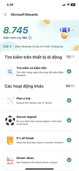 Cách sử dụng Microsoft Rewards và đổi điểm thưởng ở Việt Nam 5