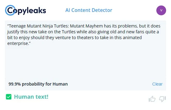 Copyleaks AI Content Detector 4