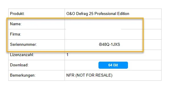O&O Defrag 25 3