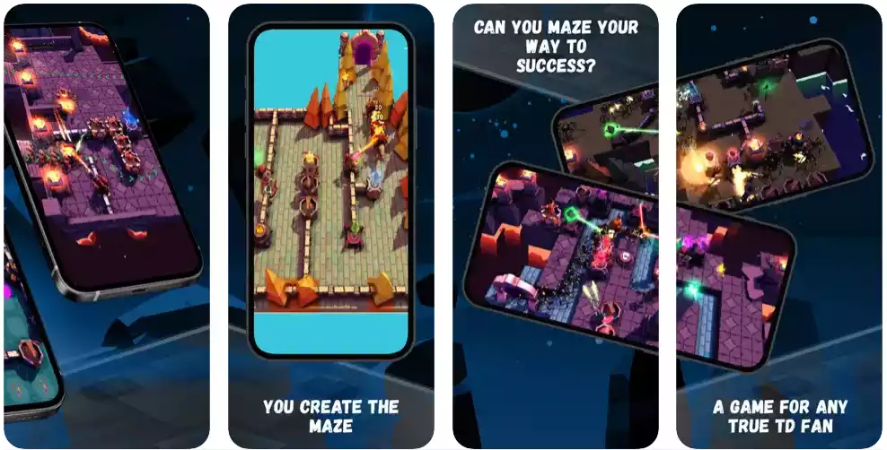 Maze Defenders - Tower Defense: Cuộc phiêu lưu giả tưởng 3D