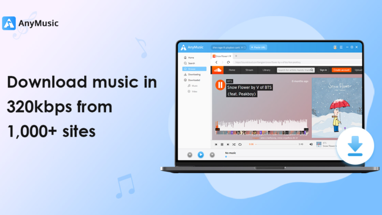 AnyMusic for Windows: Tải nhạc video trên 1000 trang web