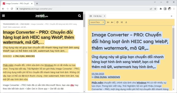 Cách sử dụng chế độ đọc mới trên Chrome 4