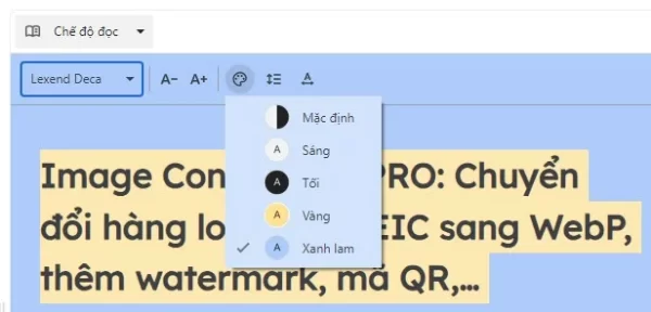 Cách sử dụng chế độ đọc mới trên Chrome 5