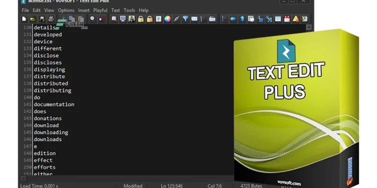Vovsoft Text Edit Plus