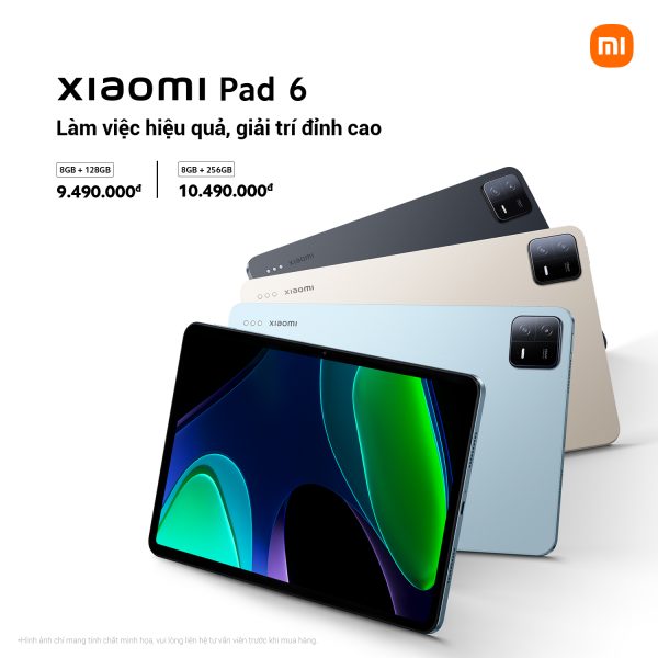 Xiaomi Pad 6 chính thức ra mắt, giá từ 9,49 triệu đồng kèm ưu đãi hấp dẫn