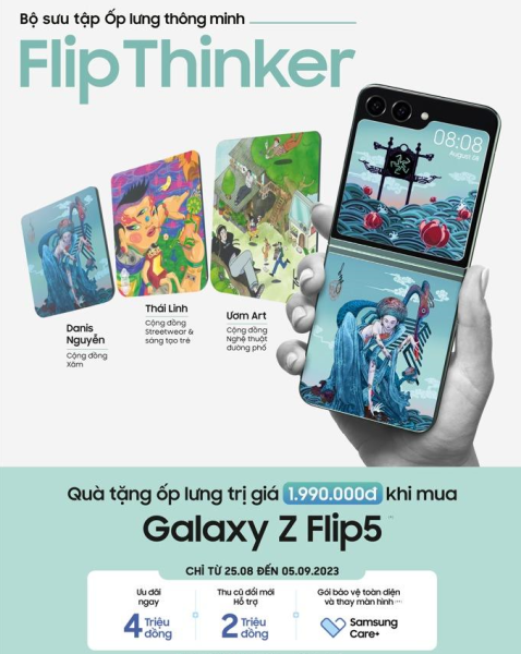 Samsung hợp tác cùng nghệ sĩ Việt ra mắt BST ốp lưng Flip Suit