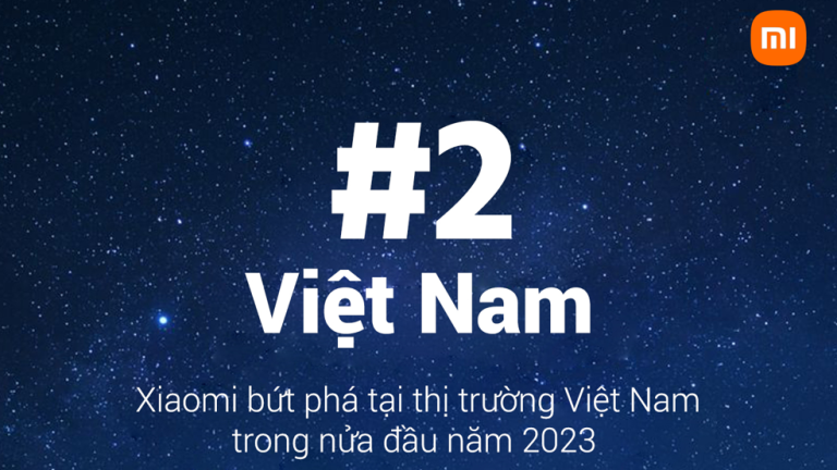 Xiaomi xếp thứ 2 thị phần tại Việt Nam